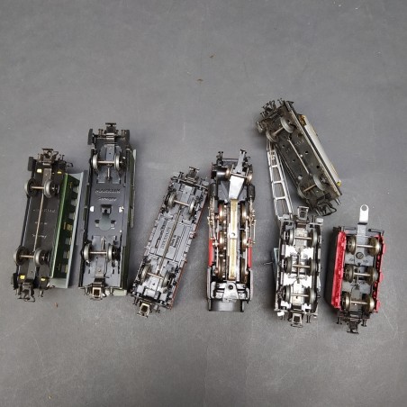Set Marklin 3103 scala H0 loco vapore carri e carro gru, binari