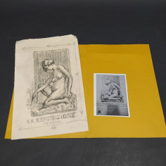 Bozzetto disegno a carboncino per la XX esposizione triennale d'arte di Modena