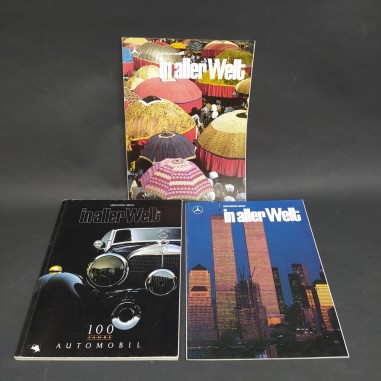 Lotto di 3 riviste In Aller Welt Mercedes annate 1986, 1987 in italiano