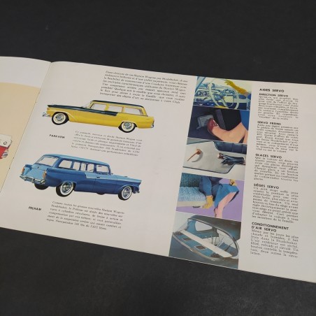 Catalogo delle vetture Studebaker in lingua francese, anni '50. Ingrigimento
