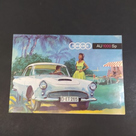Catalogo delle automobili Auto Union AU1000Sp in inglese con ingrigimento
