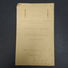 Planimetria generale del circuito stradale dell'eaeroporto del Littorio 1930