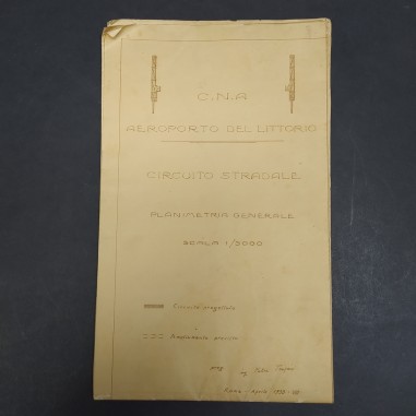 Planimetria generale del circuito stradale dell'eaeroporto del Littorio 1930
