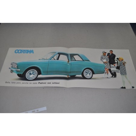 PROSPEKT DEPLIANT BROCHURE FORD CORTINA 8 PAGINE ITALIANO - OTTIMO
