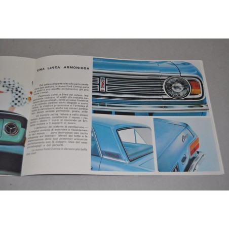 PROSPEKT DEPLIANT BROCHURE FORD CORTINA 8 PAGINE ITALIANO - OTTIMO