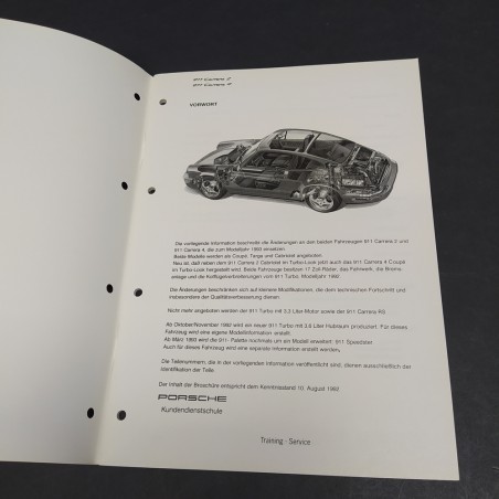 Manuale Service e informazioni tecniche vetture Porsche 911 Carrera 2/4 del 1993