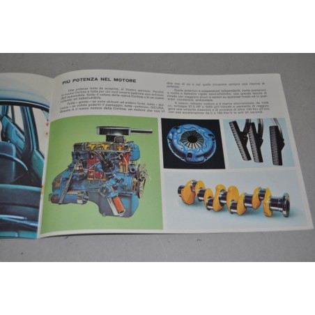PROSPEKT DEPLIANT BROCHURE FORD CORTINA 8 PAGINE ITALIANO - OTTIMO