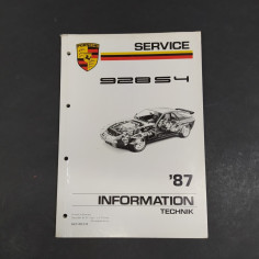 Manuale Service e informazioni tecniche vetture Porsche 928 S4 del 1987