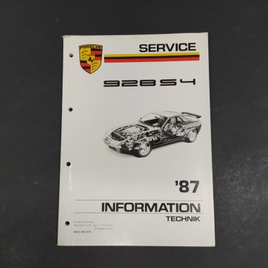Manuale Service e informazioni tecniche vetture Porsche 928 S4 del 1987