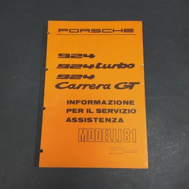 Manuale Informazioni per il servizio assistenza vetture Porsche 924 modelli 81