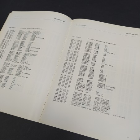 Catalogo parti di ricambio vetture Porsche Classic in tedesco, inglese, francese
