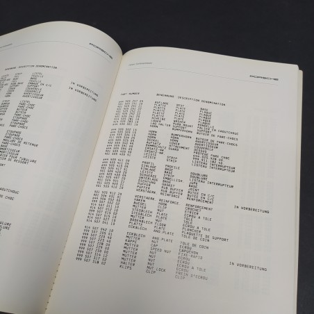 Catalogo parti di ricambio vetture Porsche Classic in tedesco, inglese, francese
