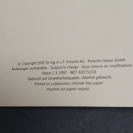 Catalogo parti di ricambio vetture Porsche Classic in tedesco, inglese, francese