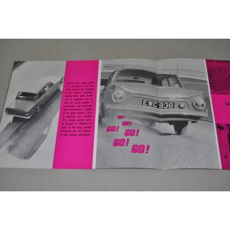 PROSPEKT DEPLIANT BROCHURE FORD CORTINA GT - 2 PAGINE ITALIANO