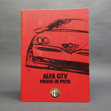 Cartellina Alfa Romeo GTV Prova in pista con blocco di fogli bianchi intestati