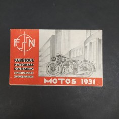 Catalogo motociclette Motos Fabrique Nationale d'Armes 1931 in francese