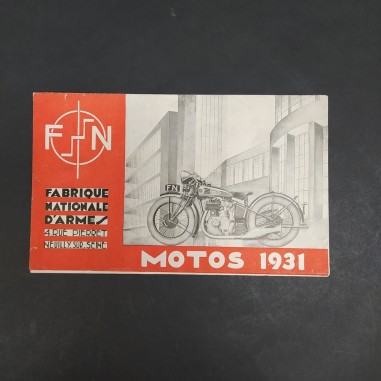 Catalogo motociclette Motos Fabrique Nationale d'Armes 1931 in francese