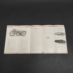 Catalogo di motociclette Super Excelsior 1926 a volantino pieghevole con strappi 2
