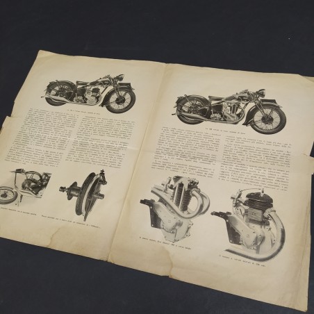 Pagina estratta dalla rivista Motociclismo 1934 sulla motocicletta Ariel 1935