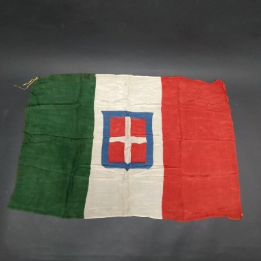 Bandiera 95x65 cm dell'Italia sabauda con macchioline, senza cordini