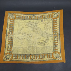 Foulard con stampate le circoscrizioni militari del Regno d'Italia, ben tenuto