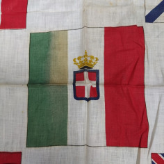 Foulard con stampa del Regno d'Italia, Regno Unito, Germania, Francia,ben tenuto 2