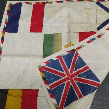 Foulard con stampa del Regno d'Italia, Regno Unito, Germania, Francia,ben tenuto