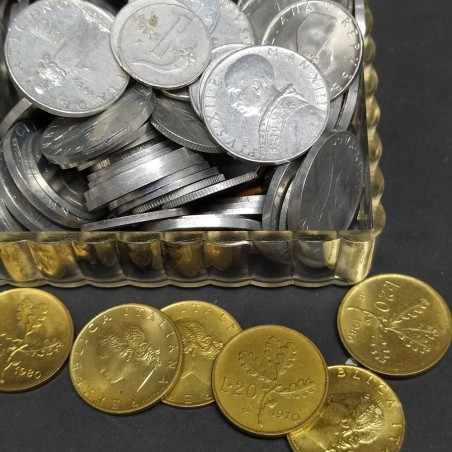 Blocco di monete della Repubblica italiana, anni '50/'60/'70 di diverso valore