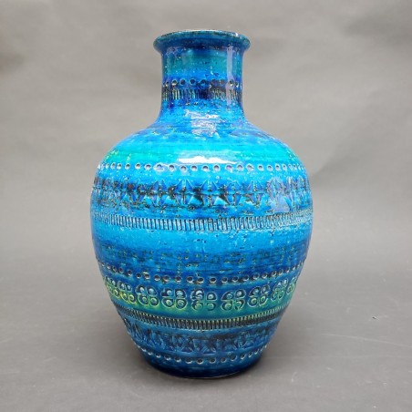 Vaso Bitossi Aldo Londi serie Rimini Blu piccolo difetto