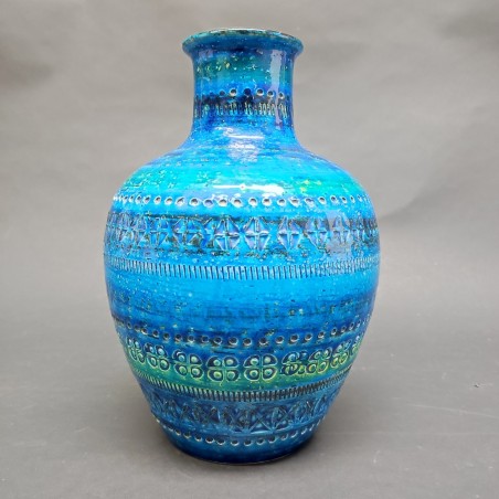 Vaso Bitossi Aldo Londi serie Rimini Blu piccolo difetto