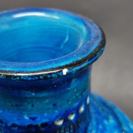 Vaso Bitossi Aldo Londi serie Rimini Blu piccolo difetto