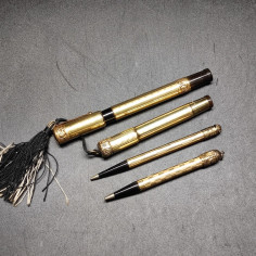 Lotto di penne stilografiche e portamine anni 40/50 oro 14Kt