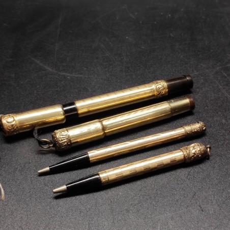 Lotto di penne stilografiche e portamine anni 40/50 oro 14Kt