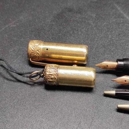 Lotto di penne stilografiche e portamine anni 40/50 oro 14Kt