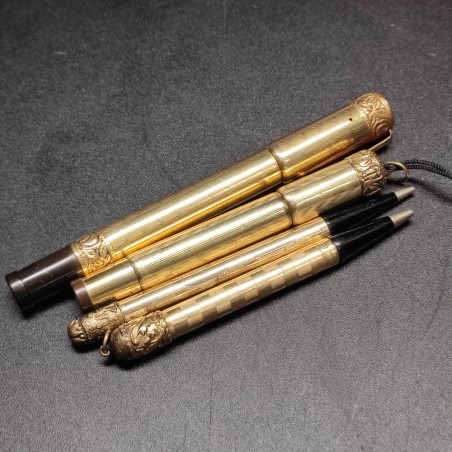 Lotto di penne stilografiche e portamine anni 40/50 oro 14Kt