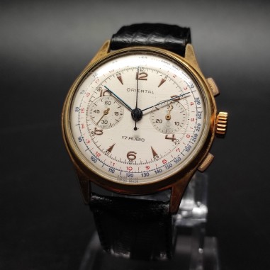 Orologio cronografo vintage meccanico a carica manuale Oriental usato