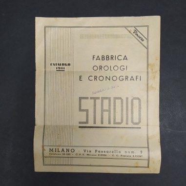 Catalogo 1941 Fabbrica orologi e cronografi Stadio