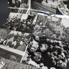 Lotto di 8 foto originali funerale Fausto Coppi 26x20 cm timbri di agenzia 2