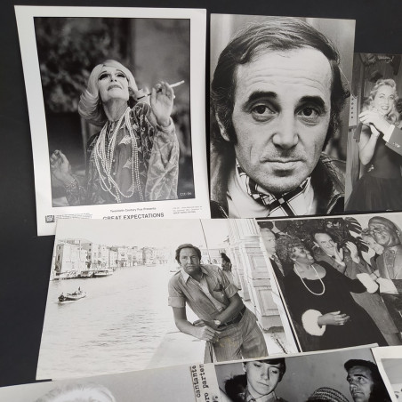 Lotto di 10 foto originali cantanti personaggi anni 60/70