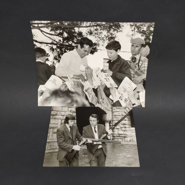 Lotto di 2 foto foto pilota Jacky Stuart e Lorenzo Bandini 1966