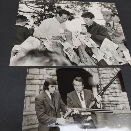 Lotto di 2 foto foto pilota Jacky Stuart e Lorenzo Bandini 1966
