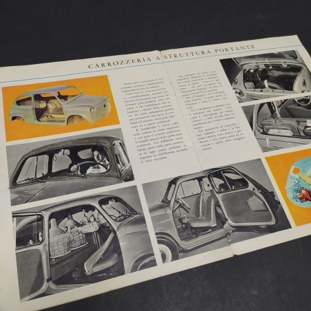 Fascicolo brochure Fiat 600 stampato 1242 - 8 pagine buono