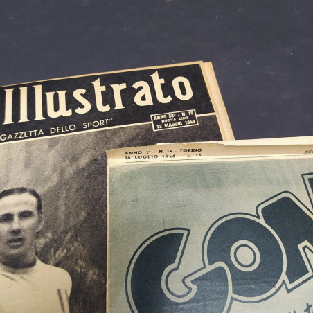 Lotto di 2 riviste Lo sport illustrato 12 maggio 1949 e Goal 16 luglio 1946