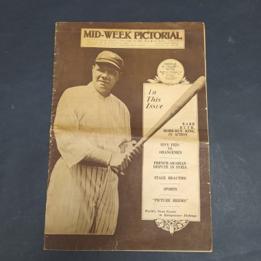 Rivista Mid Week Pictorial n° 23 August 5 1920 - Babe Ruth