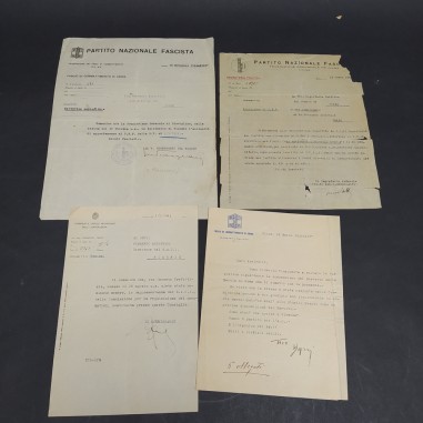 Lotto di 4 documenti periodo 1932-1943 per Fernando Assirelli RACI