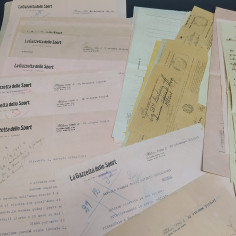 Documenti corrispondenza giornalista Bertazzoni e La Gazzetta dell Sport anni 30 2