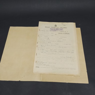 Regio Essercito Stato di servizio Bertazzoni Luigi aggiornato al 1940