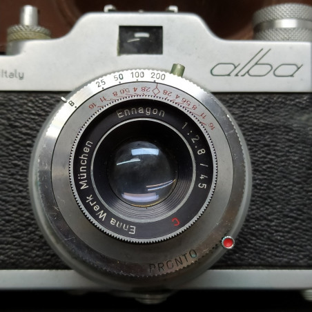 Macchina fotografica Alba usata vistose ossidazioni diaframma bloccato