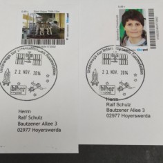 Lotto di 2 cosmogrammi Biberpost con Samantha Cristoforetti 2