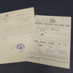 Lotto di 2 lettere una con firma Corassori sindaco di Modena 1948 2
